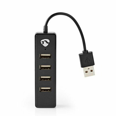 Nedis UHUBU2420BK USB HUB 4 Port 2.0 fekete
