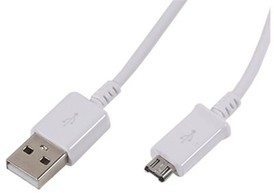 SAMSUNG adatkábel és töltő (USB - microUSB, 150cm, töltés funkció) FEHÉR