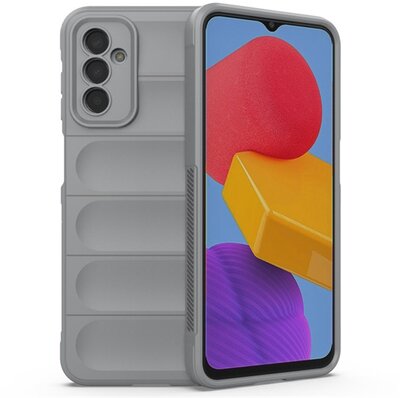 Szilikon telefonvédő (közepesen ütésálló, kamera védelem, 3D minta) VILÁGOSSZÜRKE Samsung Galaxy M13 (SM-M135) Samsung Galaxy M23 (SM-M236)