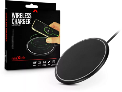 MAXLIFE QI UNIVERZÁLIS VEZETÉK NÉLKÜLI TÖLTŐ ÁLLOMÁS - 5V/2A - 10 W, FEKETE