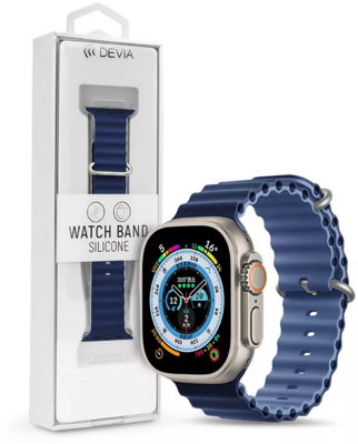 DEVIA APPLE WATCH SZILIKON SPORT SZÍJ - DELUXE SERIES SPORT6 SILICONE TWO-TONE WATCH BAND - 38/40/41 MM - BLUE