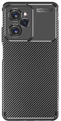 Szilikon telefonvédő (közepesen ütésálló, légpárnás sarok, karbon minta) FEKETE - Xiaomi Poco X5 Pro 5G