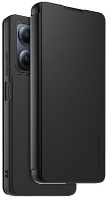 MADE FOR XIAOMI tok álló, bőr hatású (FLIP, oldalra nyíló, bankkártya tartó, asztali tartó funkció) FEKETE Xiaomi Poco X5 5G Xiaomi Redmi Note 12 5G