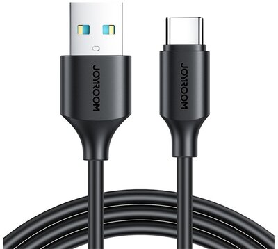 JOYROOM adatkábel és töltő (USB - Type-C, 3A, PD gyorstöltés támogatás, 100cm) FEKETE