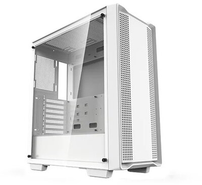 DeepCool Számítógépház - CC560 WHITE (fehér, ablakos, ventilátor nélkül, Mini-ITX / Mico-ATX / ATX, 1xUSB3.0, 1xUSB2.0)