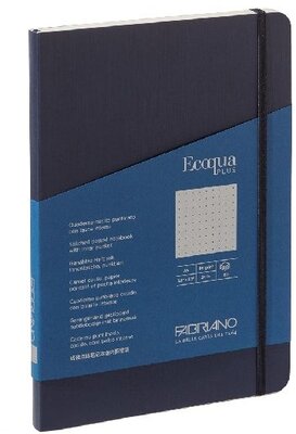 Fabriano Ecoqua Plus A5 80 lapos sötétkék pontozott notesz