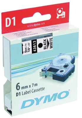 DYMO címke LM D1 alap 6mm fekete betű / fehér alap