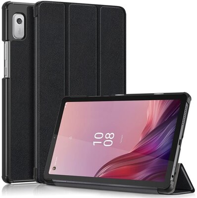 Tok álló, bőr hatású (aktív FLIP, oldalra nyíló, TRIFOLD asztali tartó funkció) FEKETE Lenovo Tab M9 (TB310F) WIFILenovo Tab M9 (TB310X) LTE