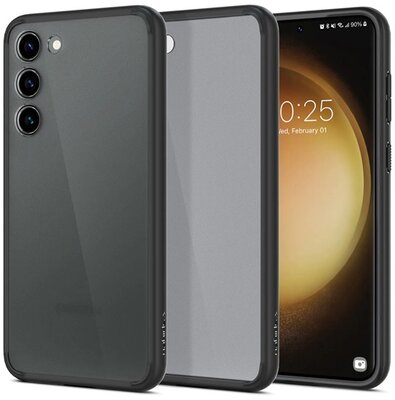 SPIGEN ULTRA HYBRID műanyag telefonvédő (közepesen ütésálló, szilikon légpárnás keret) ÁTLÁTSZÓ / FEKETE - Samsung Galaxy S23 Plus