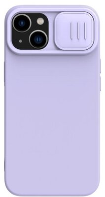 NILLKIN CAMSHIELD SILKY szilikon telefonvédő (matt, mikrofiber plüss belső, kamera védelem, környezetbarát) LILA Apple iPhone 14 Plus