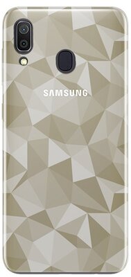 Szilikon telefonvédő (3D, gyémánt minta) SZÜRKE - Samsung Galaxy A20 / A30