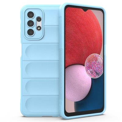 Szilikon telefonvédő (közepesen ütésálló, kamera védelem, 3D minta) VILÁGOSKÉK - Samsung Galaxy A04s / Samsung Galaxy A13