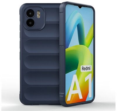 Szilikon telefonvédő (közepesen ütésálló, kamera védelem, 3D minta) SÖTÉTKÉK - Xiaomi Redmi A1 / Xiaomi Redmi A2