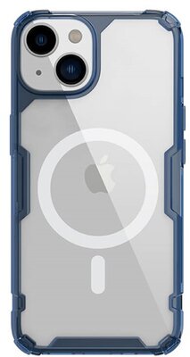 NILLKIN NATURE PRO MAGNETIC műanyag telefonvédő (közepesen ütésálló, légpárnás sarok, Magsafe rögzítés) SÖTÉTKÉK Apple iPhone 14 Plus