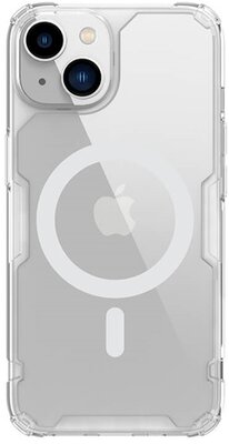 NILLKIN NATURE PRO MAGNETIC műanyag telefonvédő (közepesen ütésálló, légpárnás sarok, Magsafe rögzítés) ÁTLÁTSZÓ Apple iPhone 14