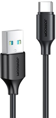 JOYROOM adatkábel és töltő (USB - Type-C, 3A, PD gyorstöltés támogatás, 25cm) FEKETE