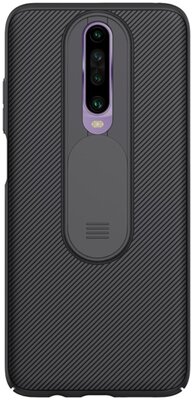 NILLKIN CAMSHIELD műanyag telefonvédő (szilikon keret, közepesen ütésálló, kamera védelem, csíkos) FEKETE - Xiaomi Redmi K30 / K30 5G