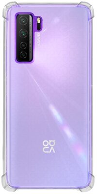 Szilikon telefonvédő (közepesen ütésálló, légpárnás sarok) ÁTLÁTSZÓ - Huawei P40 Lite 5G / nova 7 SE