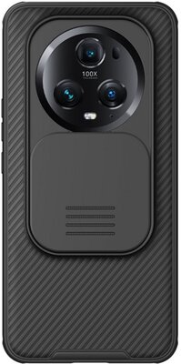 NILLKIN CAMSHIELD PRO műanyag telefonvédő (szilikon keret, közepesen ütésálló, kamera védelem, csíkos minta) FEKETE - Honor Magic5 Pro 5G