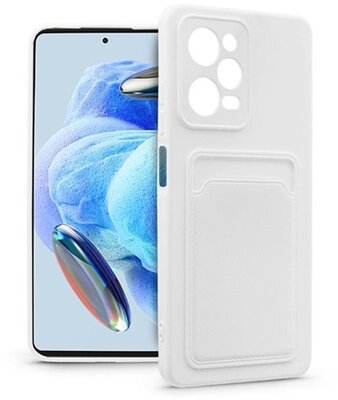 Haffner PT-6724 Xiaomi Redmi Note 12 Pro 5G/Poco X5 Pro 5G fehér szilikon hátlap kártyatartóval