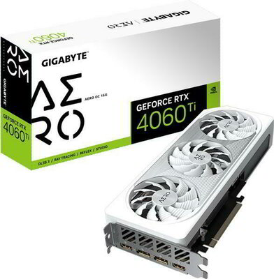 GIGABYTE GeForce RTX 4060 Ti AERO OC 16G (GV-N406TAERO OC-16GD) Videokártya