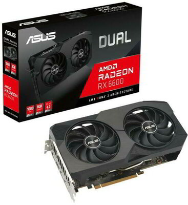 ASUS Radeon RX 6600 Dual V2 8GB GDDR6 (90YV0GP2-M0NA00) Videokártya