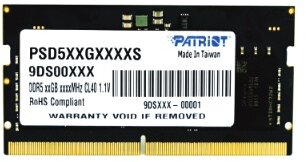 Patriot 16GB 4800MHz DDR5 SO-DIMM Signature Line Single Channel CL40 - PSD516G480081S