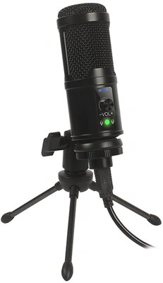 VARR gaming mikrofon szett, VGMTB2, USB, mikrofon+állvány+szivacs, fekete