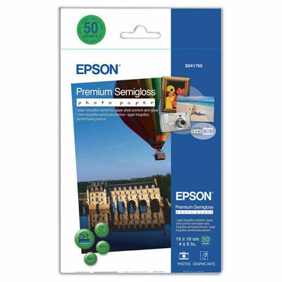 Epson Premium Semigloss Photo Paper, 100 x 150 mm, 251g/m2, 50 Sheets