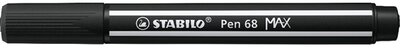 Stabilo Pen 68 MAX vágott hegyű fekete prémium rostirón