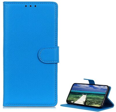 Tok álló, bőr hatású (FLIP, oldalra nyíló, asztali tartó funkció, prémium) VILÁGOSKÉK - Huawei Nova 11 Pro