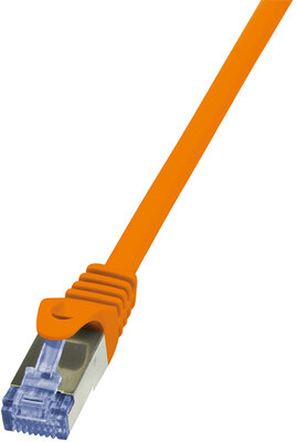LogiLink CAT6A S/FTP Patch Cable PrimeLine AWG26 PIMF LSZH orange 0,50m