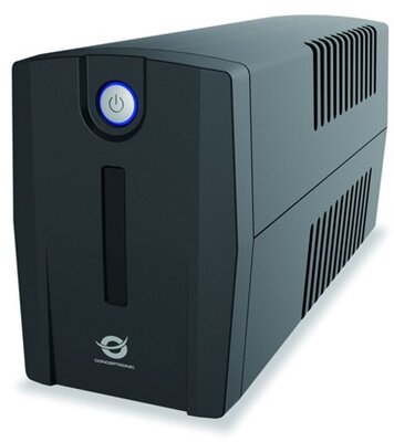 Conceptronic Szünetmentes 650VA - ZEUS01E (4x IEC C13, line-interaktív, 2x RJ45 vonalvédelem, HID USB, fekete)