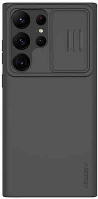 NILLKIN CAMSHIELD SILKY MAGNETIC szilikon telefonvédő (mágneses, plüss belső, kamera védelem, környezetbarát) FEKETE - Samsung Galaxy S23 Ultra (SM-S918)