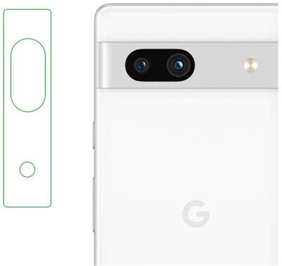 Kameravédő üveg (karcálló, 0.3mm, 9H, NEM íves) ÁTLÁTSZÓ - Google Pixel 7a