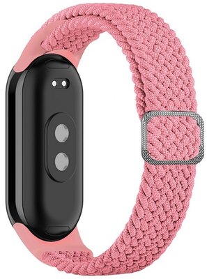 Pótszíj (egyedi méret, textil, szőtt minta, állítható) RÓZSASZÍN - Xiaomi Band 8