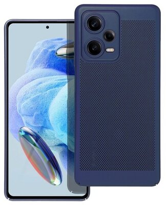 Műanyag telefonvédő (légáteresztő, lyukacsos minta, kamera védelem) SÖTÉTKÉK - Xiaomi Poco X5 5G,Xiaomi Redmi Note 12 5G