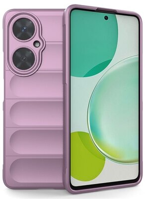 Szilikon telefonvédő (közepesen ütésálló, kamera védelem, 3D minta) LILA - Huawei Nova 11i