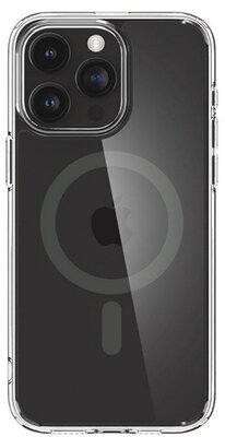 SPIGEN ULTRA HYBRID MAG műanyag telefonvédő (közepesen ütésálló, légpárnás keret, Magsafe kompatibilis) SZÜRKE - Apple iPhone 15 Pro