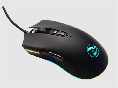 SHARK GAMING Egér - Shark Velocity M70 Gaming (Optikai, 12000DPI, 7 gomb, RGB, PMW3360, fekete)