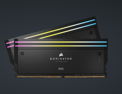 Corsair 32GB 4800MHz DDR5 DOMINATOR TITANIUM RGB CL32 INTEL (Kit of 2) fekete - CMP32GX5M2B6400C32