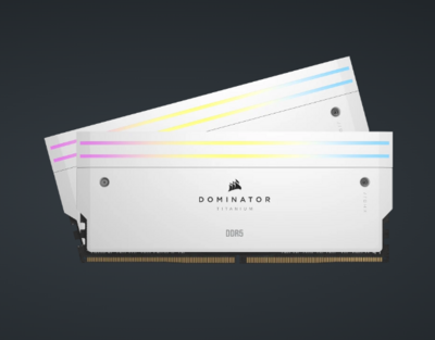 Corsair 32GB 4800MHz DDR5 DOMINATOR TITANIUM RGB CL32 INTEL (Kit of 2) fehér - CMP32GX5M2B6400C32W