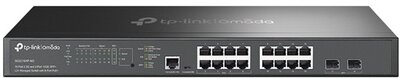 TP-LINK Switch 16x2.5Gbps(8xPOE+) + 2x10G SFP+ + 1xkonzol port + 1xMicro-USB port, Menedzselhető Rackes, SG3218XP-M2