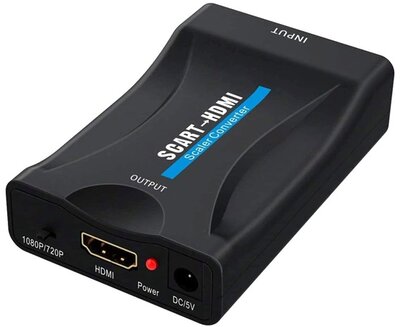 PREMIUMCORD Konverter, Scart - HDMI, 1080p, 230V tápellátással, F/F, Fekete