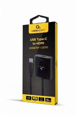 Gembird Átalakító - A-CM-HDMIF-03 (USB Type-C - HDMI adapter 4K, 15cm kábel)