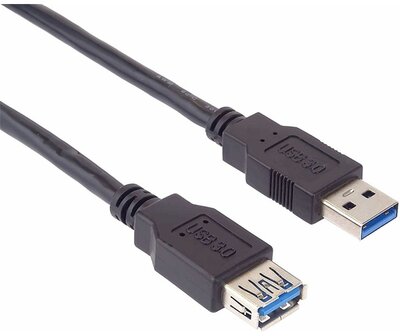 PREMIUMCORD Kábel USB 3.1 Gen1, 5Gbps, A - A hosszabbító, M/F 2m, fekete