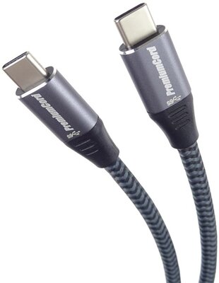 PREMIUMCORD Kábel USB 3.2 Gen 1, C - C, M/M, 2m, szürke