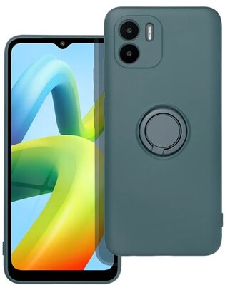 Szilikon telefonvédő (tartógyűrű, mikrofiber plüss belső, mágneses, kameravédő) SÖTÉTZÖLD Xiaomi Redmi A1 Xiaomi Redmi A2