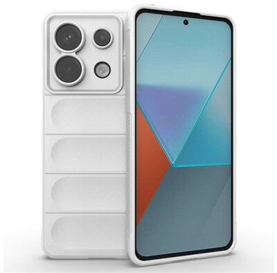 Szilikon telefonvédő (ütésállóság, kameravédő, 3D) FEHÉR Xiaomi Poco X6 5G Xiaomi Redmi Note 13 Pro 5G