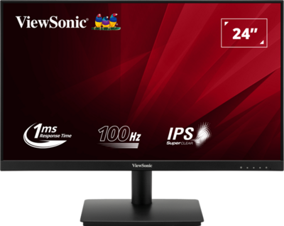 ViewSonic Monitor 23,8" - VA240-H (IPS, 16:9, 1920x1080, 100Hz, 1ms, 250cd/m2, D-sub, HDMI, VESA)